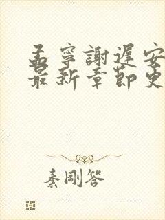 孟宁谢迟安小说最新章节更新免费阅读