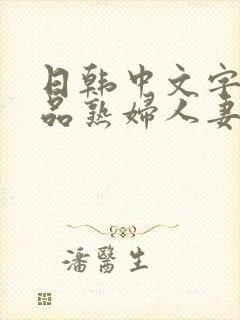 日韩中文字幕精品熟妇人妻