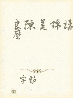 良陈美锦讲了什么封面
