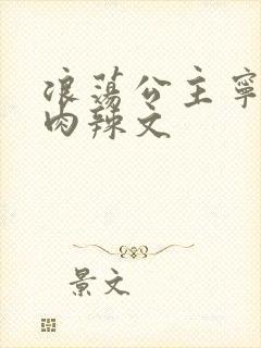 浪荡公主宁初h肉辣文