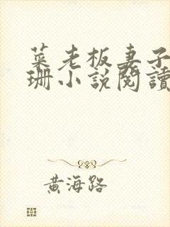 菜老板妻子李芷珊小说阅读