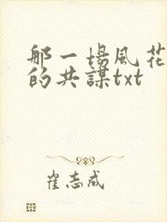 那一场风花雪月的共谋txt