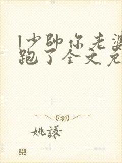 l少帅你老婆又跑了全文免费阅读