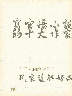 写官场小说最好的十大作家