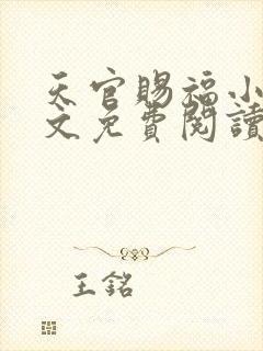 天官赐福小说全文免费阅读无删减封面