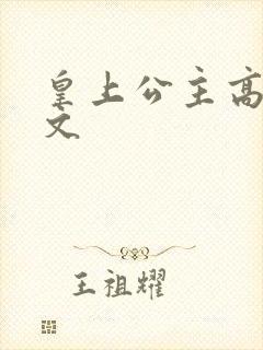 皇上公主高辣h文