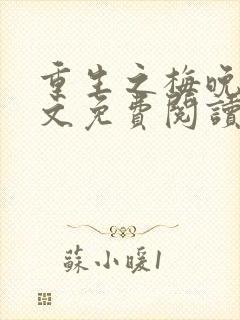 重生之梅晚萤全文免费阅读最新章节