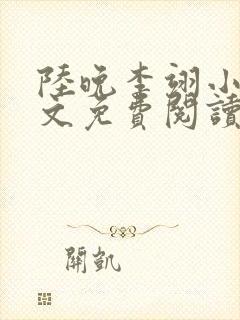 陆晚李翊小说全文免费阅读无弹窗封面