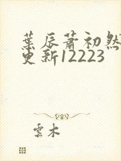 叶辰萧初然最新更新12223