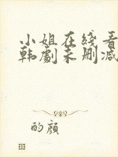 小姐在线看完整韩剧未删减