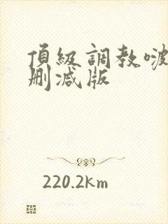 顶级调教啵唧无删减版封面