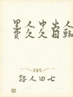 黑人中出人妻免费久久日韩