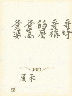 爸爸的哥哥的老婆怎么称呼?