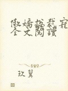 傲娇总裁宠上瘾全文阅读