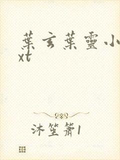 叶玄叶灵小说txt