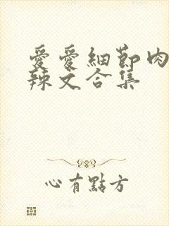 爱爱细节肉肉黄辣文合集