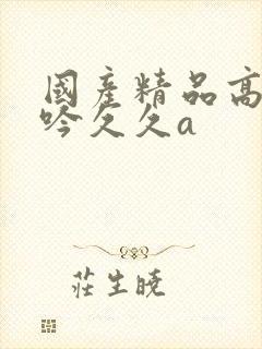 国产精品高潮呻吟久久a