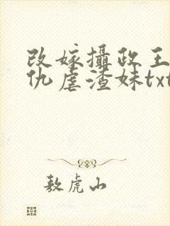 改嫁摄政王我复仇虐渣妹txt下载封面