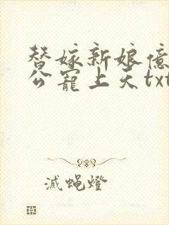 替嫁新娘亿万老公宠上天txt封面