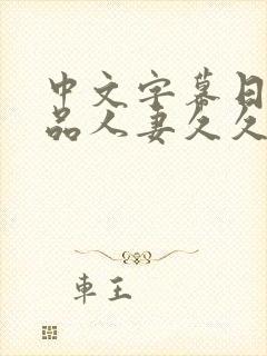 中文字幕日韩精品人妻久久久