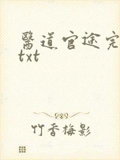 医道官途完整版txt