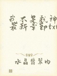 我不是戏神小说最新章节txt