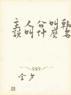 主人公叫韩风小说叫什么名字