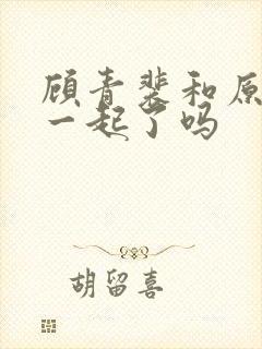 顾青裴和原炀在一起了吗