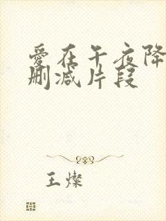 爱在午夜降临前删减片段