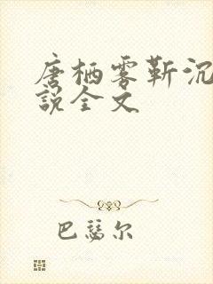 唐栖雾靳沉野小说全文