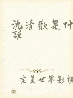 沈清欢是什么小说