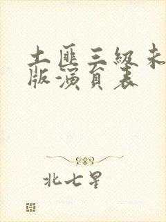 土匪三级未删减版演员表封面