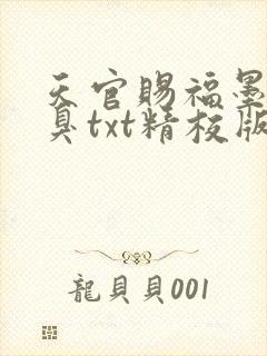 天官赐福墨香铜臭txt精校版封面