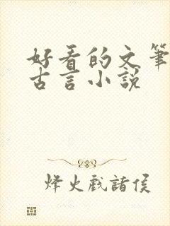好看的文笔好的古言小说封面