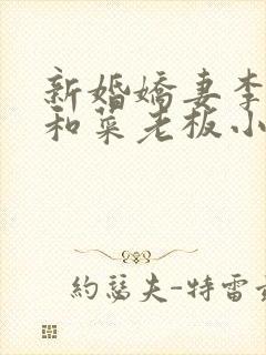 新婚娇妻李芷珊和菜老板小说封面