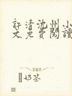 许清沈州小说全文免费阅读