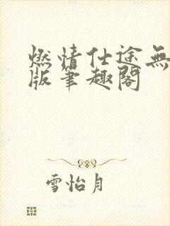 燃情仕途无删减版笔趣阁