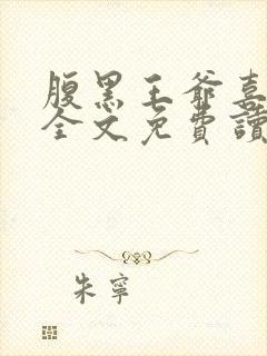 腹黑王爷喜当爹全文免费读