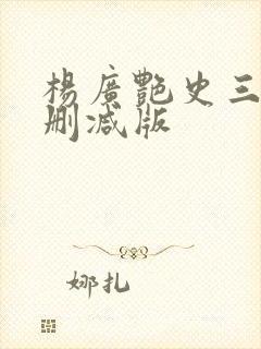杨广艳史三级无删减版封面