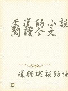 李道的小说免费阅读全文