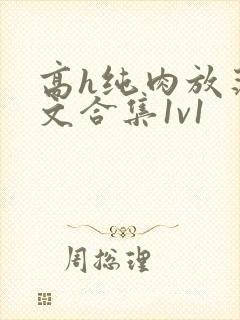 高h纯肉放荡h文合集1v1
