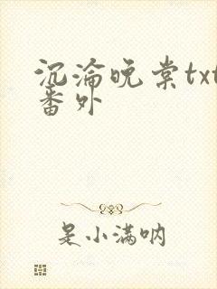 沉沦晚棠txt番外