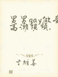 男男gay做受高潮视频,