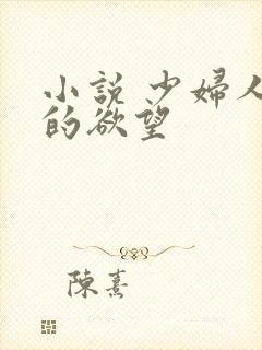 小说 少妇人妻的欲望