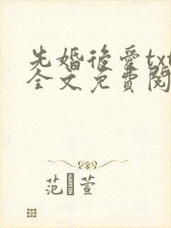 先婚后爱txt全文免费阅读