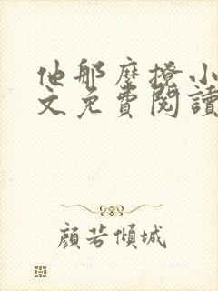 他那么撩小说全文免费阅读无弹窗