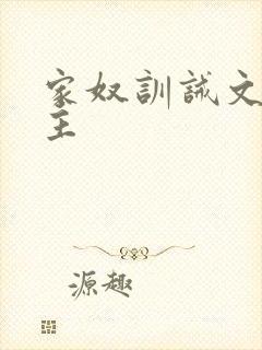 家奴训诫文双男主