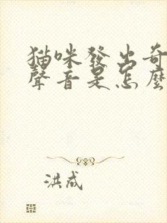 猫咪发出奇怪的声音是怎么回事