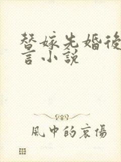 替嫁先婚后爱古言小说封面