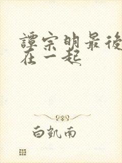 谭宗明最后和谁在一起